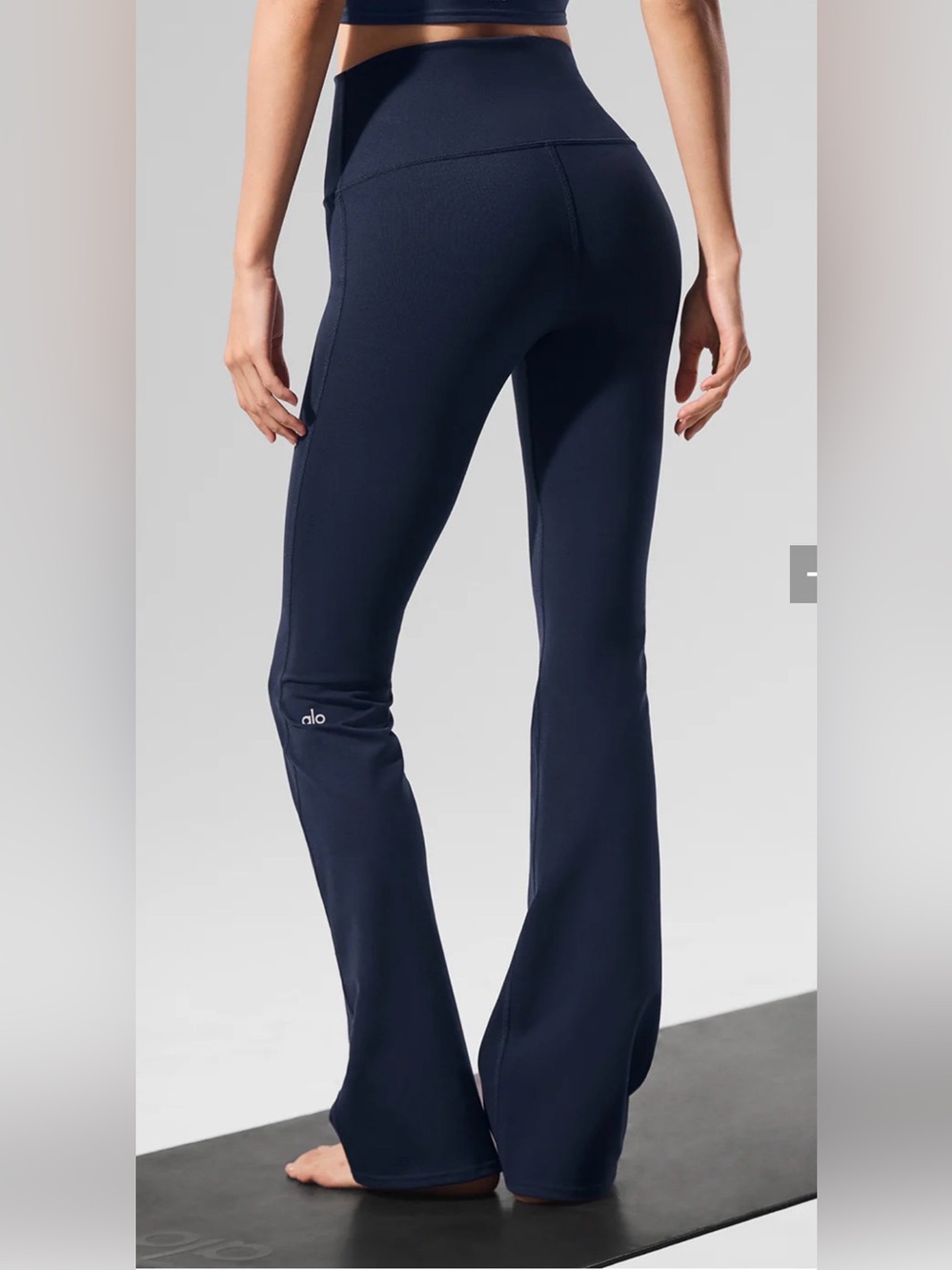 ALO Yoga Navy High-Rise Flare Leggings